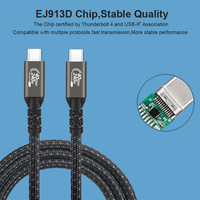 Cable USB4 Justlink de 240W, 40Gbps, 8K60Hz, PD3.1, Carga Rápida, Cable Tipo-C con Trenzado de Nailon de 1.5M para Laptop MacBook