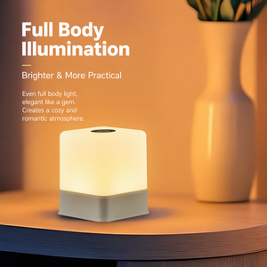 Lampe de chevet tactile rechargeable avec éclairage photo, veilleuse d'ambiance pour bébé, lampe de table protectrice des yeux, lumière de sommeil RGB pour chambre à coucher - Product Image 1
