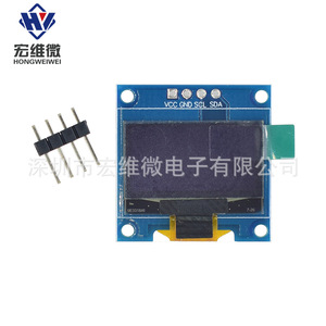 Module d'affichage OLED Hongwei Micro 0,96 pouce 128x64 avec interface IIC, montage sur carte PCB - Product Image 2