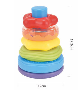 Livraison rapide MY TOYS Step Step Open Ended Sensory Stimulating Rainbow Stacking Circle Press Spray Water Floating Bath Toy - Product Image 4