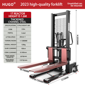 Elevador de transporte de paletas de 1 tonelada, contenedor de envío, carretilla elevadora, apilador Manual de mano de alcance, 500kg - Product Image 4
