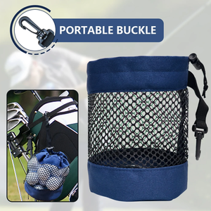Sac de rangement pour balles de golf, organisateur de balles de golf en maille avec cordon de serrage, organisateur de balles de golf avec mousqueton pour le camping en plein air - Product Image 2