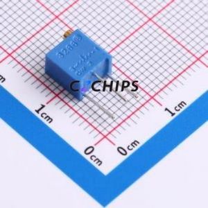 ตัวต้านทาน/โพเทนชิโอมิเตอร์แบบปรับได้สำหรับ3266W-1-203ผ่านชิ้นส่วนรู (THT)-3P, ตัวต้านทาน6.8x4.7มม. 20Kohm 10% 500 250mw ppm/℃ - Product Image 1