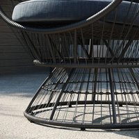 Panier suspendu en forme d'oeuf avec piédestal Chaise balançoire extérieure Patio Chaise hamac de jardin