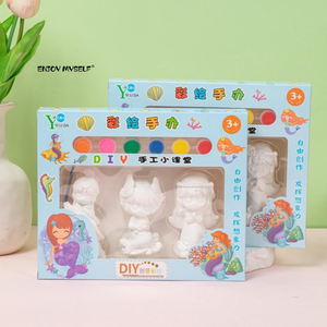 3-Pack Diy Multi-Color Gips Schilderij Set Handgemaakt Graffiti Mechanisme Plastic Tekening Speelgoed Voor Kinderen Jongens En Meisjes Cadeau - Product Image 1