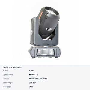 ไฟหัวเคลื่อนที่ 350W 17R พร้อมมอเตอร์โฟกัส ปริซึม และโกโบ สำหรับงานทัวร์ การเช่า และงานคอนเสิร์ต - Product Image 6