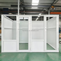 Chenil pour chien en aluminium de qualité supérieure avec verre trempé, résistant à la rouille, durable pour l'intérieur et l'extérieur, toutes saisons