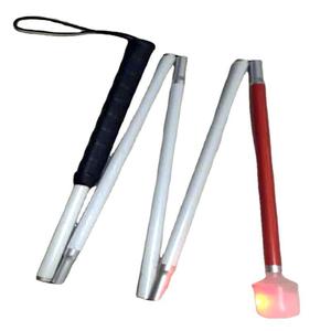 Bastón telescópico de aleación de aluminio de 126 cm con luz, plegable, para personas con discapacidad visual, equipo para el cuidado de la visión - Product Image 4