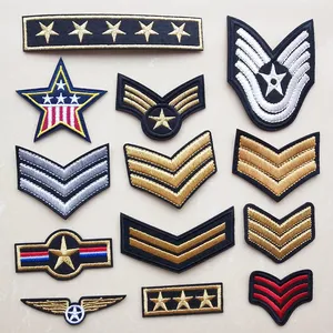 Wholesale Bulk Patch Embroidered Tactical Iron On Badges Woven Embroidery Badge