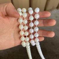 Nouvelle Arrivée Guirlande Moderne Iridescente AB Perles Blanches 6-8mm Chaîne de Perles Haute Brillance Décoration Fantaisie pour Arbre de Mariage Centre de Table de Fête