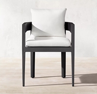 Mobilier d'extérieur de conception moderne, ensemble table et chaises en métal pour la salle à manger, adapté aux hôtels et aux restaurants