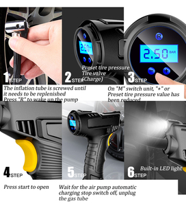 Bomba de Aire Eléctrica Portátil Inalámbrica para Automóvil, Bomba de Aire Eléctrica Inteligente para Automóvil - Product Image 6