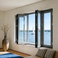 Fenêtres pliantes horizontales de nouvelle conception EBON, types de couleurs, fenêtres pliantes vers l'extérieur
