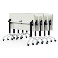 Tables et chaises de conférence pliantes mobiles pour institutions de formation, combinaison modulable en longue bande pour événements, apprentissage et bureau