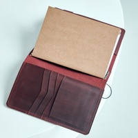Logo personnalisé Vintage A5 en cuir souple rechargeable couverture de cahier journaux en cuir véritable couverture pour gravure au laser