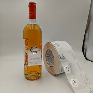 Autocollant <span class=keywords><strong>double</strong></span> face adhésif pour bouteille de bière et de vin en vinyle imperméable à l'eau, étiquette cosmétique multicouche - Product Image 1