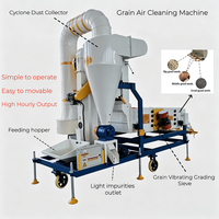 Hocheffiziente Luftsieb-Getreidereinigungsmaschine zur Entfernung von Leichten, Großen und Kleinen Verunreinigungen, Größensortierung für Weizen und Bohnen