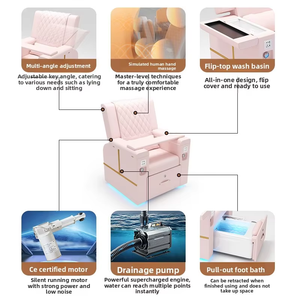 Nuevo Modelo de Lujo para Salón de Belleza, Silla de Pedicura para el Cuidado de Pestañas, con Masaje Eléctrico, Iluminación de Siete Colores y Control Inteligente - Product Image 3