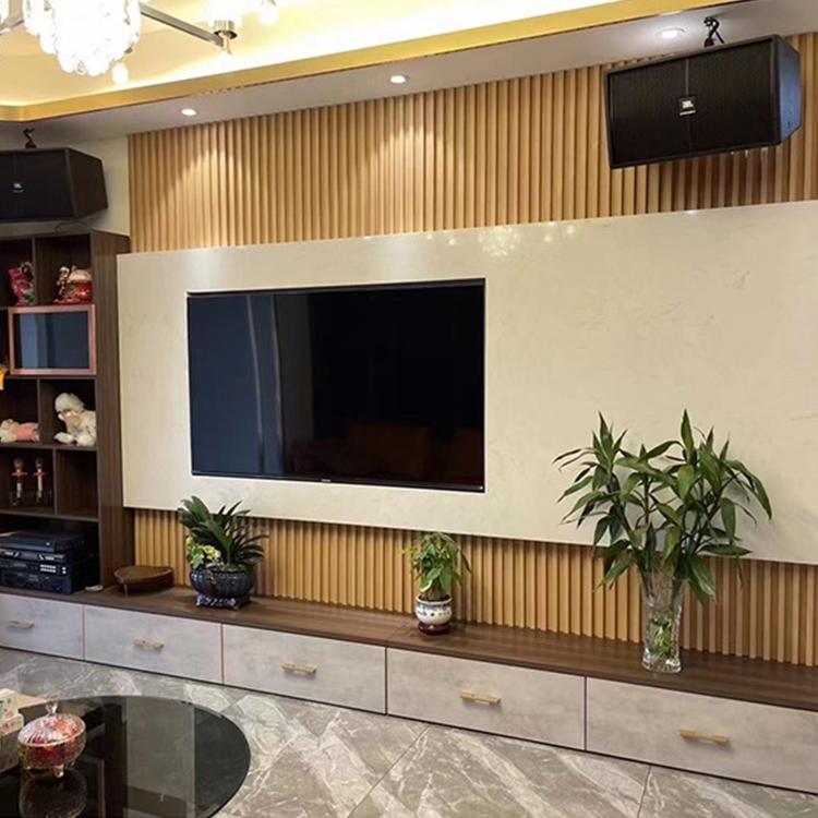 Wooden Grain PVC WPC Wall Panel Fluted Wall Panels WPC 3D Wall Panel