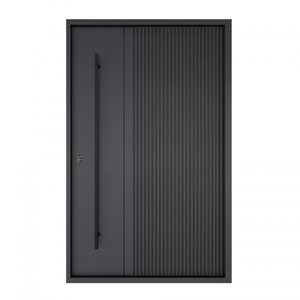 Porte d'entrée en acier moderne antivol <span class=keywords><strong>VICENTE</strong></span> avec poignée et serrure personnalisables en option pour usage commercial - Product Image 3
