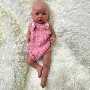 Muñeca Reborn de Silicona de Cuerpo Completo de 45 <span class=keywords><strong>CM</strong></span> (18 Pulgadas), Pintada a Mano por un Artista, Realista, Bebé Recién Nacido, Afroamericana, para Abrazar - Product Image 6