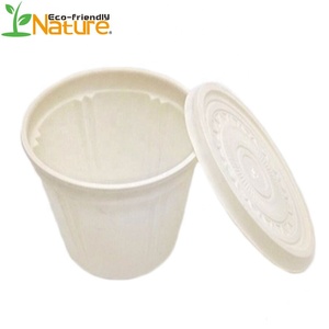 Vajillas desechables biodegradables blanco <span class=keywords><strong>comer</strong></span> sopa <span class=keywords><strong>de</strong></span> maíz Almidón <span class=keywords><strong>de</strong></span> maíz tazón con tapas - Product Image 1