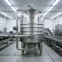 Cuve de mélange en acier inoxydable grande capacité avec agitateur supérieur jusqu'à 20 000 L