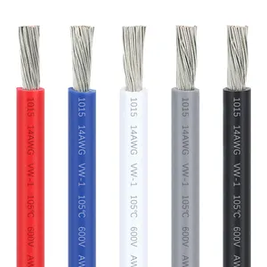 1015 14awg Electrical Cable 105C degrees 600V voltage Wire For led lighting