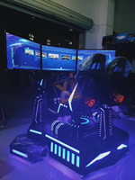 Simulador de vuelo de dos jugadores 9D VR de 720 grados 360 Juego de Montaña Rusa virtual a la venta para una experiencia VR entretenida