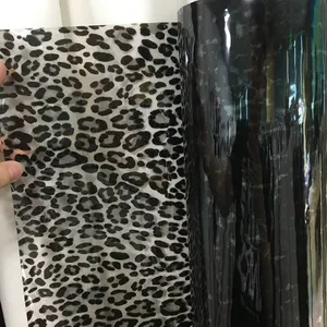 Filme tpu transparente impresso, excelente impressão leopardo cobra impresso filme para sapatos de mesa