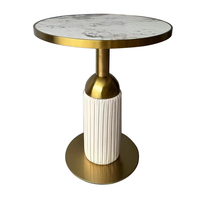 Table d'appoint en métal de style moderne contemporain Design italien Table d'appoint de lit ronde en acrylique transparent Pied de table basse Pata De Mesa