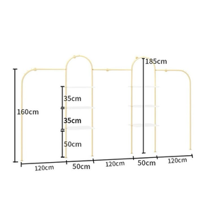 Đồ Nội Thất Cửa Hàng Vàng Hiển Thị Giá Quần Áo Thương Mại Treo Hàng May Mặc Đứng Kệ Quần Áo Cửa Hàng Tường Đơn Vị Cho Bán Lẻ Hiển Thị - Product Image 3