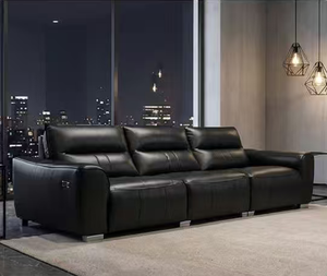 Luxury Modern Power Recliner Leather Sofa <b>Set</b> 3 Seater Smart Electric Living Room Sofa with USB Charging Port for Home & Office - Product Image 1