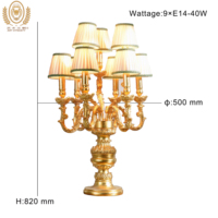 Lampe de chevet de luxe européenne Artdynasty, lampe de table en mosaïque de verre, laiton turc, LED bronze, AC 90 80 E27, style traditionnel pour hôtel