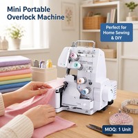 Mini machine à coudre surjeteuse domestique - Surjeteuse électrique portable multi-fils pour la maison et les débutants