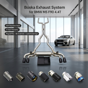 Système d'échappement Valvetronic OEM Boska pour BMW M5 F90 4.4T 2018-2023, son dynamique, acier inoxydable, silencieux sport à soupapes - Product Image 1