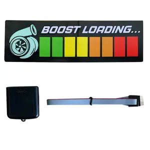 คําเตือนการโหลดเทอร์โบ Boost LED สติ๊กเกอร์ติดรถเรืองแสง Champ Shockwave สติ๊กเกอร์กระจกรถยนต์