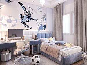 ชุดห้องนอนเด็กแบบหรูหราสีเหลืองเฟอร์นิเจอร์ห้องนอนเด็กไม้เนื้อแข็งชุดห้องนอนเด็กผู้ชายและเด็กผู้หญิงพร้อมตู้เสื้อผ้าและโต๊ะอ่านหนังสือ - Product Image 6