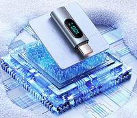 Adaptateur USB C affichage de la puissance LED PD 100W mâle à femelle Type C testeur de compteur de puissance rapide