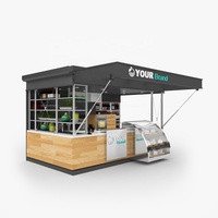 Warung kopi desain 3D Bar kopi luar ruangan truk toko teh gelembung