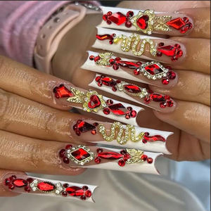 24 Grille DIY Nail Art 3D Pendentif Accessoire Rouge Strass Coeur Papillon Conception Résine Matériel pour la <span class=keywords><strong>Saint</strong></span> <span class=keywords><strong>Valentin</strong></span> Marque Planète - Product Image 4