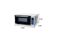 Four à pizza électrique commercial, simple couche, encastrable, en acier inoxydable, 3KW, pour boulangerie