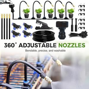 Kit de micro-pulvérisation 10m avec raccord universel, système d'irrigation rapide et économe en eau pour balcon et jardin - Product Image 2