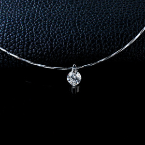 Collar de Diamantes Cultivados en Laboratorio de Plata de Ley 925 Minimalista de Lujo - Product Image 5