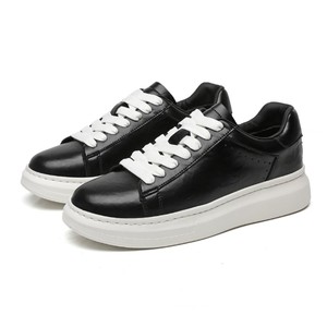 <span class=keywords><strong>Sneakers</strong></span> Classiche in Pelle di Vacchetta Bianca da <span class=keywords><strong>Uomo</strong></span> con <span class=keywords><strong>Suola</strong></span> Spessa per Aumentare l'Altezza, Ideali per Business Casual e Pendolarismo Quotidiano - Product Image 4