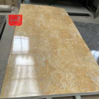 Nouveau produit panneaux muraux en faux marbre feuille de marbre flexible panneau mural en plastique feuille de marbre UV PVC décoratif