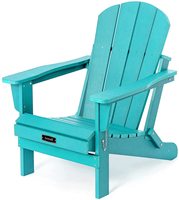 Chaise Adirondack en HDPE pour patio extérieur, bleu turquoise
