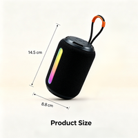 Haut-parleur stéréo portable en tissu pour l'extérieur, mini enceinte sans fil Bluetooth avec lumière RVB pour le camping et les fêtes à domicile – Offre Spéciale