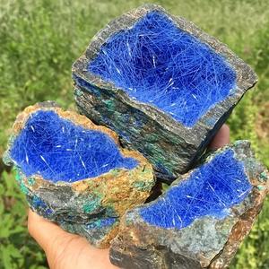 CrystalHola 50-200g Azurita Cruda, Piedra Curativa, Espécimen de Cristal, Cuarzo Azul, Minerales con Reflejos Azules Brillantes, Clúster de Espécimen Hecho a Mano - Product Image 5