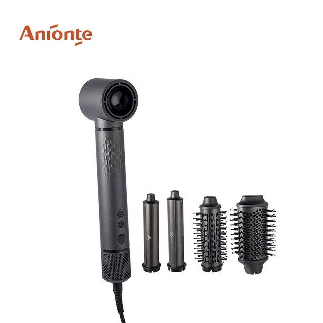 ANIONTE 5 in 1 Multifunctional One Step BLDC Hair Dryer Brush Volumizer Heat Hot air Hair Straightener Comb Touch Switch
